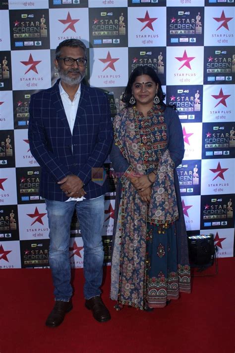 Ashwiny Iyer Tiwari, Nitesh Tiwari at the Red Carpet of Star Screen ...