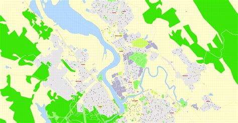 Launceston PDF Map, Tasmania, Australia, exact vector street map, V29 ...