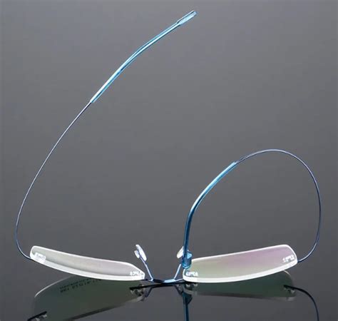 Ultralight Eyewear Frames Women Men Flexible Optical Glasses Frames Alloy Frameless Eyeglasses ...