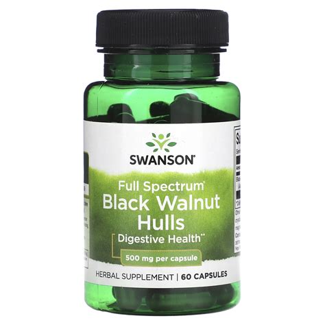 Swanson, Full Spectrum Black Walnut Hulls, 500 mg, 60 Capsules