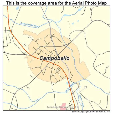 Aerial Photography Map of Campobello, SC South Carolina