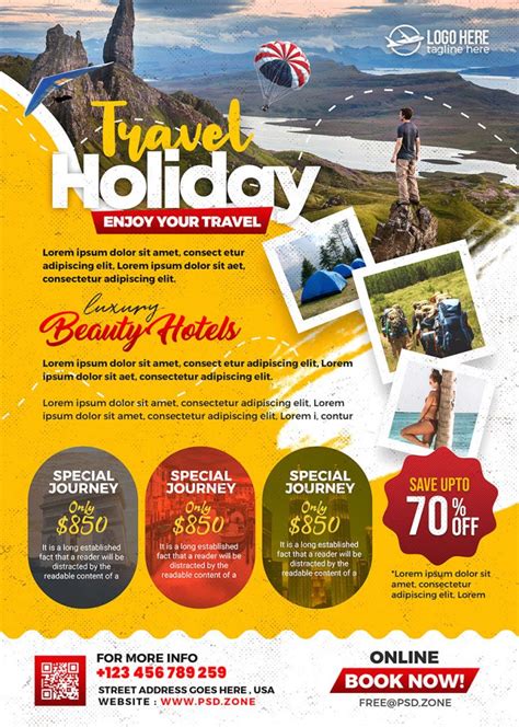 Travel Agency Flyer Template Photoshop Psd Cocktail T - vrogue.co
