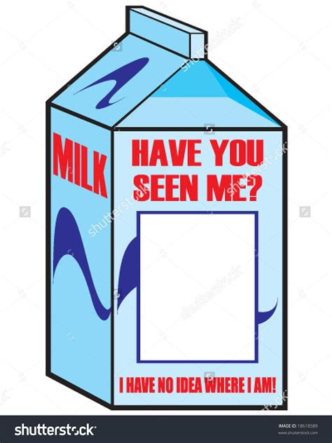 Missing Person Template Milk Carton