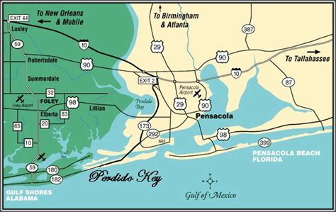 Map of Perdido Key | Florida travel, Pensacola beach florida, Map of florida