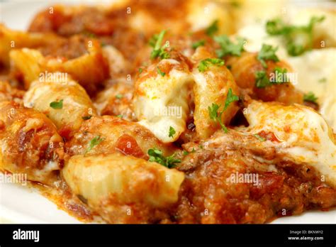 Conchiglie Pasta Bake with Bechemel Sauce Stock Photo - Alamy