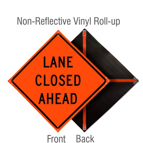 Lane Closed Ahead Sign X4728 - by SafetySign.com