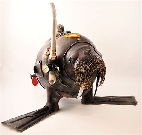 Whimsical Steampunk Animal Sculptures Created from Trash - Design Swan