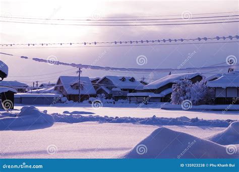 Small Village in the Japan at Winter Part 2 Stock Photo - Image of ...