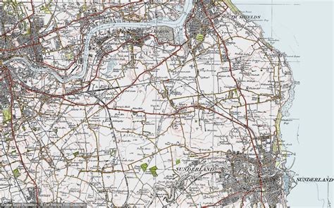 Historic Ordnance Survey Map of Boldon Colliery, 1925