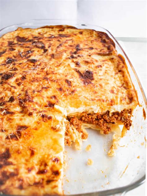 Greek Pastitsio With The Easiest, 5-Minute To Make Cream - Real Greek ...