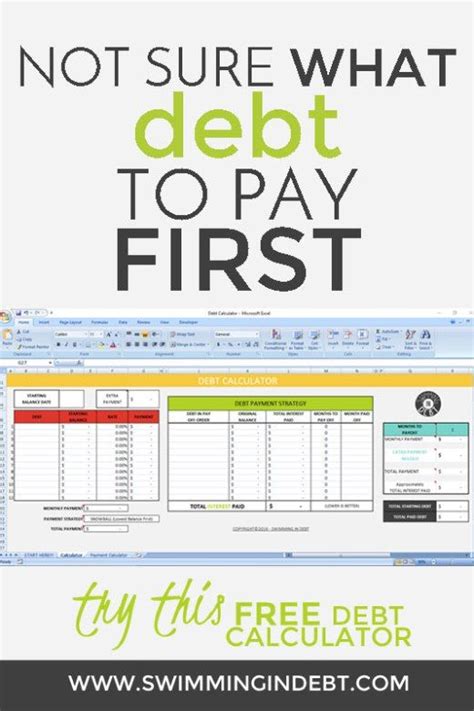 Not sure what debt to pay off first? Try this FREE debt calculator to help you decide how to pay ...