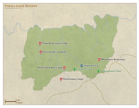 Ithala GR Map – Detailed map of Ithala Game Reserve