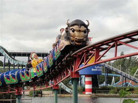 Buffalo Mountain Coaster, Drayton Manor Park | Amusement park rides, Roller coaster, Water park