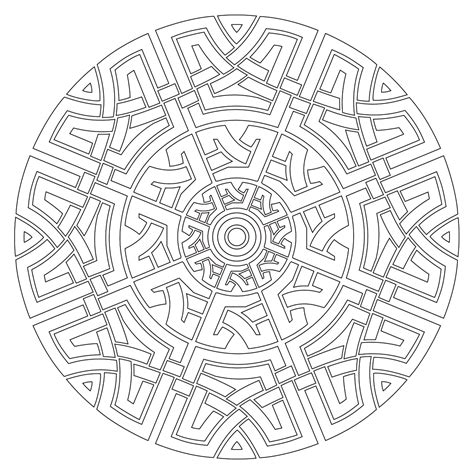 Dive into Tranquility: Relax and Unwind with a Celtic Mandala Coloring Page