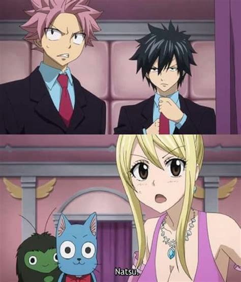 LUCY IS BLUSHING AT NATSU GUYS!!! OMGERED NALU! | Parejas de fairy tail ...