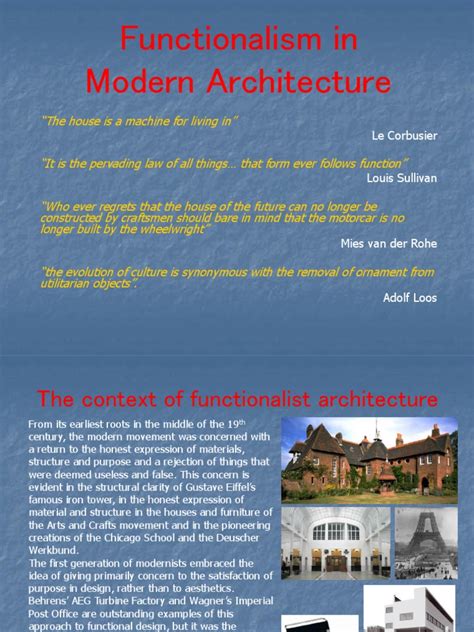 09 Functionalism in Modern Architecture | PDF | Ornament (Art ...