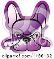 Clipart of a Frenchie Dog Looking over a Brick Wall - Royalty Free Vector Illustration by Lal ...