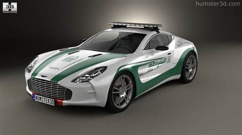 360 view of Aston Martin One-77 Police Dubai 2015 3D model - Hum3D store