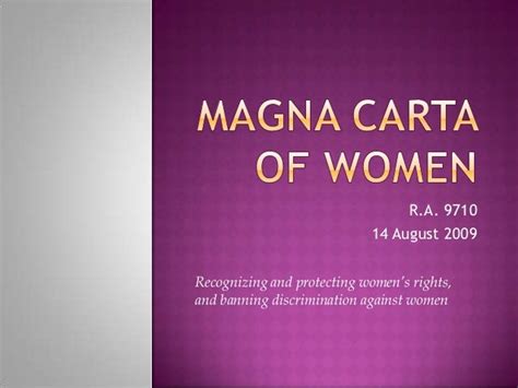 Magna carta of women