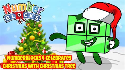 Numberblocks 4 Celebrates Christmas With Christmas Tree and Lots of Gifts | Fanmade From ...