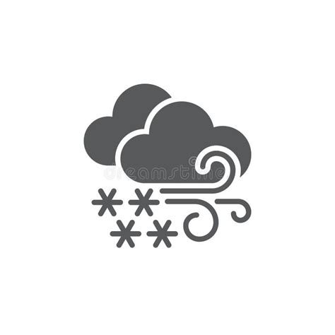 Blizzard Weather Icon Isolated On White Background. Vector Illustration ...