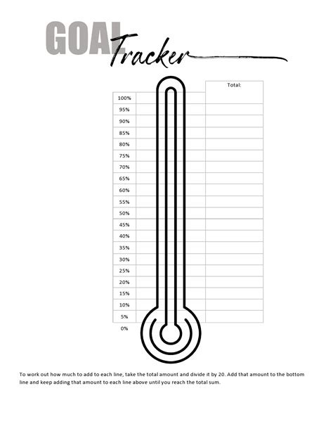 21 Best Free Printable Goal Charts Templates 2022 - Bank2home.com