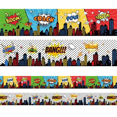 Buy 69ft Superhero Bulletin Board Borders Super Hero Bulletin Board ...