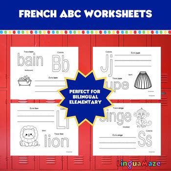 French Alphabet Worksheets | Downloadable Printable Bilingual Coloring ...