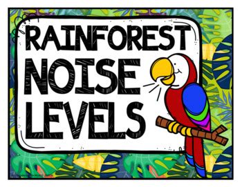 Rainforest & Jungle Themed Noise Level Chart by teaching with peace