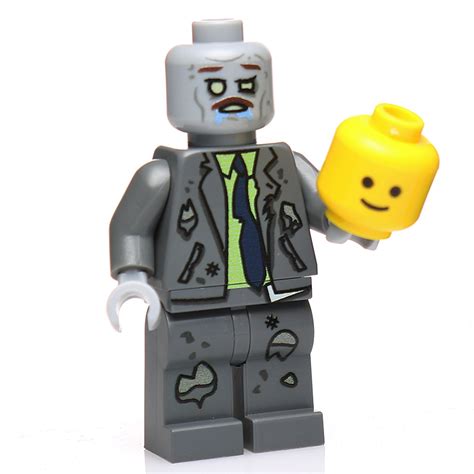 Custom LEGO Zombie Minifigure with Fresh Brains Vending Machine – The Brick Show Shop