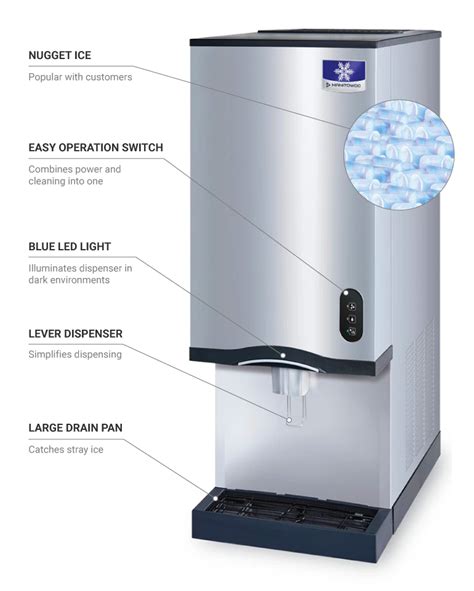 Manitowoc Ice CNF0202A-L 315 lb Countertop Nugget Ice & Water Dispenser ...