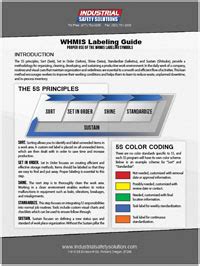 Introduction to 5S Labeling, lean workplace optimization, 5S color codes