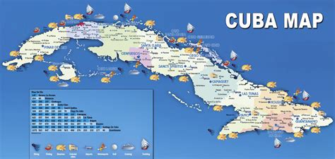 Carte de Cuba - Plusieurs cartes du relief, des villes, routes ou ...