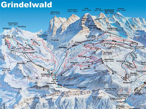 Grindelwald piste map - Ontheworldmap.com