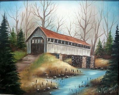 Feel Free to Read: Covered Bridges | Covered bridge painting, Covered ...