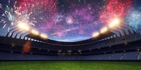 Soccer Stadium At Night Wallpaper