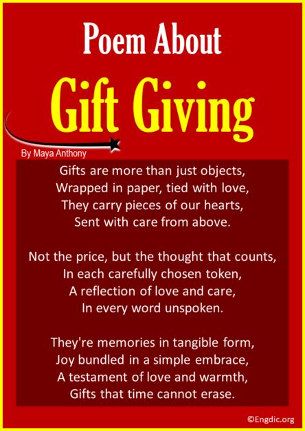 10 Best Short Poems About Gift Giving - EngDic