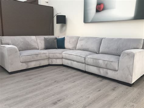 MIZZONI AGRIGENTO GREY FABRIC MODULAR CORNER SOFA | Furnimax Brands Outlet