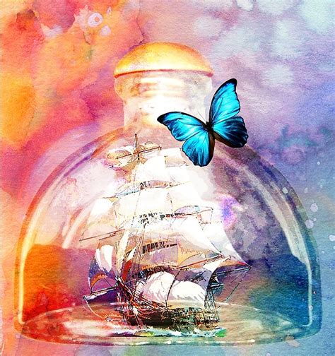 "SHIP IN A BOTTLE" by Tammera | Redbubble