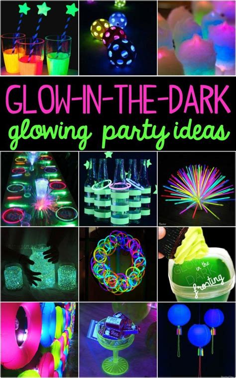 Neon Glow Party Decoration Ideas : Eve Years Glow Friendly Adults Table Birthday Neon Diy Stick ...