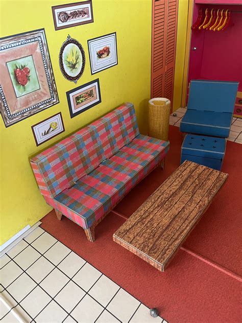 Vintage 60s Mattel Barbie Dream House With Furniture Nice - Etsy