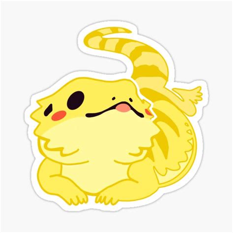 Cartoon Bearded Dragon Stickers | Redbubble