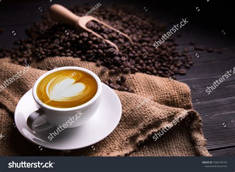 Cup Coffee Latte Heart Shape Coffee Stock Photo 1568190193 | Shutterstock