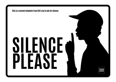 Printable silence please signs