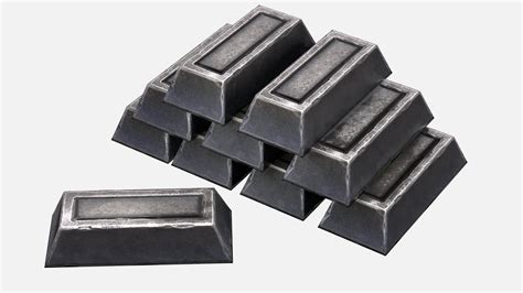 Steel Ingot - 3D Model by Dereza