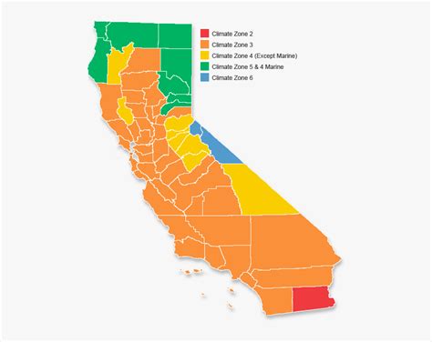 California 5 Climate Zones, HD Png Download - kindpng