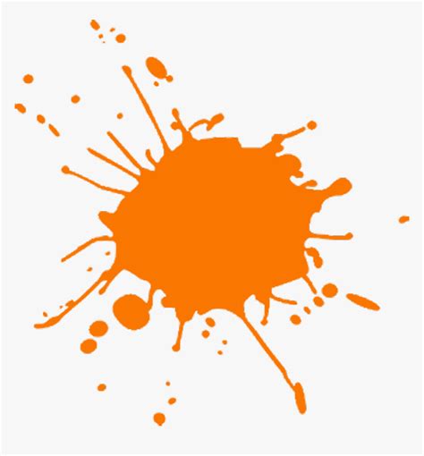 #orange #paint #splat #remixit - Paint Splash Vector Png, Transparent ...