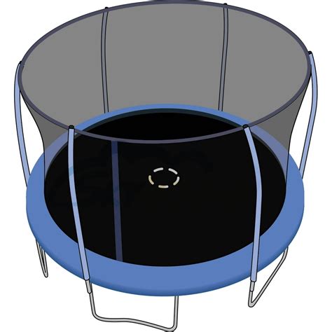 SkyBound 12-Foot Trampoline Net - Fits 6 Poles using a Top Ring ...