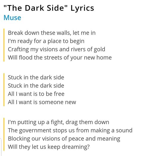 Dark Side Song Lyrics