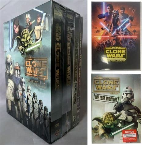 Star Wars: The CloneWars Complete Animated Series Seasons 1-7 DVD (25 ...